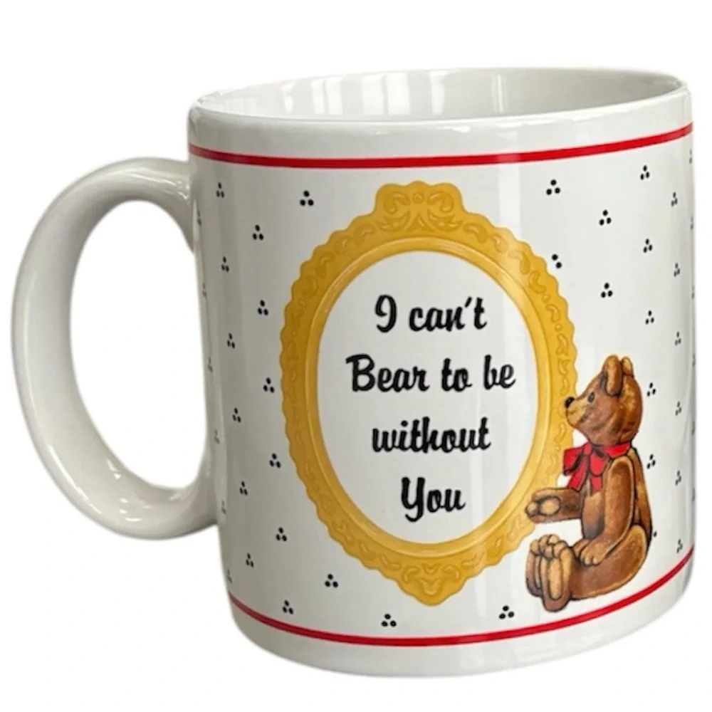 Vintage Cat Mugs 1980s RARE Vintage Coffee Cups Schmid Gordon Fraser Love Bear